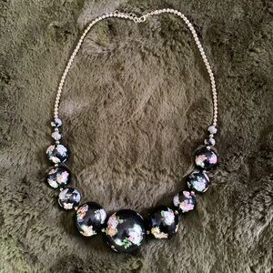 Chunky Rose Beed Necklace